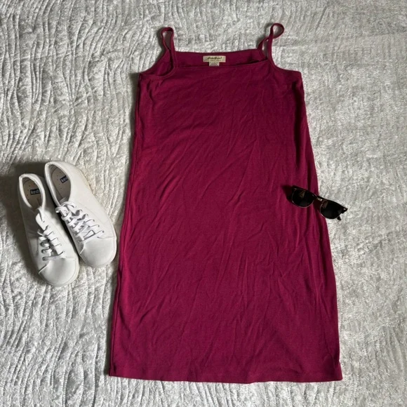 EUC!😍 Vintage Eddie Bauer Fuchsia Cotton Dress - Picture 1 of 6